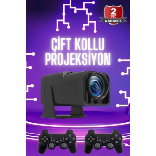 Çift Kollu Projeksiyon Taşınabilir Game Projektör Full Hd 1080P 4k Projeksiyon Gamepad Çift Kollu Projeksiyon Taşınabilir Game Projektör Full Hd 1080P 4k Projeksiyon Gamepad