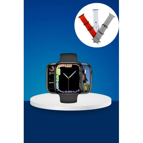 Akıllı Saat Arama Görüşme Bildirim Görme Uyku ve Sağlık Takibi Nabız Ölçer 3 Kordon Hediyeli Akıllı Saat Arama Görüşme Bildirim Görme Uyku ve Sağlık Takibi Nabız Ölçer 3 Kordon Hediyeli