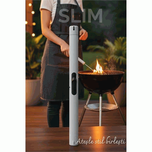 Slim Çakmak  - Barbekü Pipo ve Mutfak Kullanımı İçin 21 cm Uzunlukta Gazlı Mangal Çakmağı