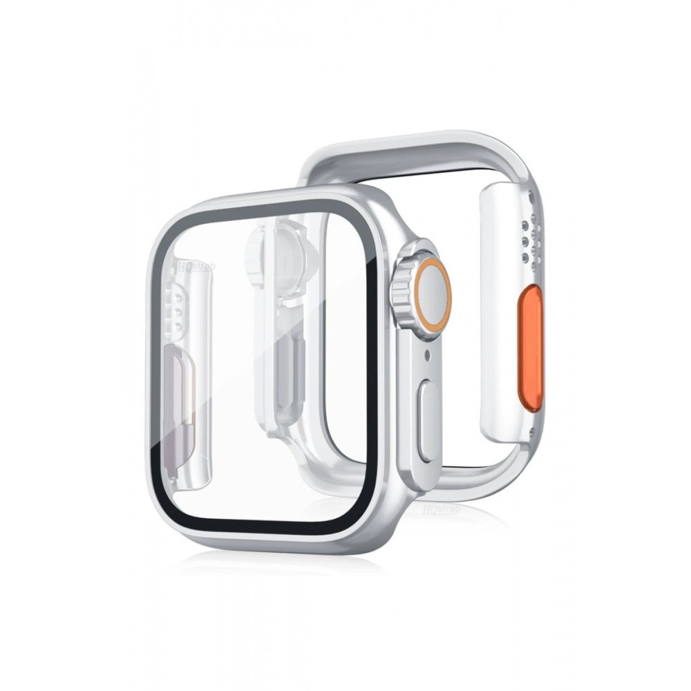 Apple Watch 44mm Watch 49mm Kasa Dönüştürücü ve Ekran Koruyucu - Çöl Titanyum-(5796)