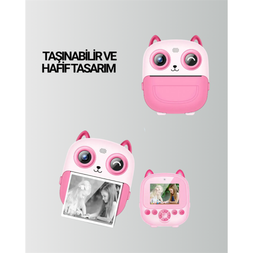 Termal Yazıcılı Dijital Kamera – USB Şarjlı HD Video Destekli