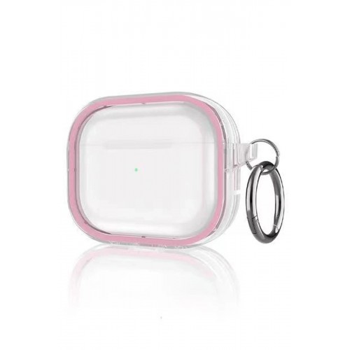 Airpods Pro 2 (2.nesil) Shiny Şeffaf Kılıf - Pembe-(5796)