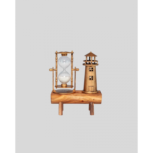 Deniz Feneri Tasarımlı Ahşap Kum Saati – Retro Masa Aksesuarı Deniz Feneri Tasarımlı Ahşap Kum Saati – Retro Masa Aksesuarı