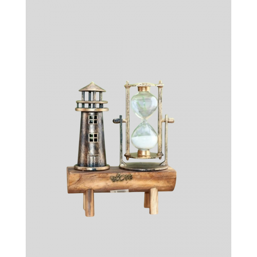 Deniz Feneri Tasarımlı Ahşap Kum Saati – Retro Masa Aksesuarı Deniz Feneri Tasarımlı Ahşap Kum Saati – Retro Masa Aksesuarı