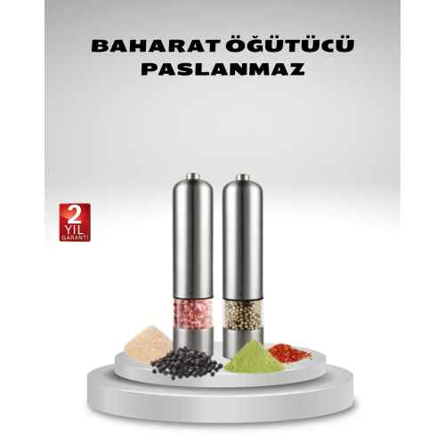 Otomatik Pilli Tuz ve Karabiber Öğütücü Seti