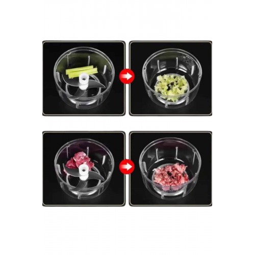 Şarjlı Mini El Rondosu Doğrayıcı Taşınabilir 250 ml Çelik Bıçaklı