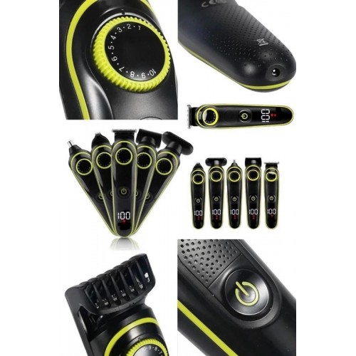 5 Başlıklı Şarjlı Tıraş Makinesi Kablosuz Saç Sakal Burun Tıraşına Uygun