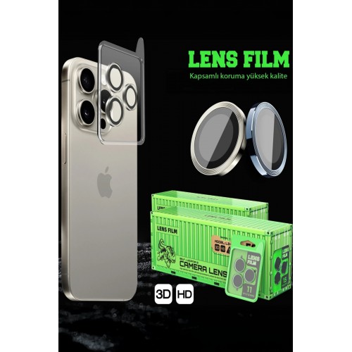 Xiaomi Note 14 5G Raze Metal Kamera Lens - Siyah-(5796)