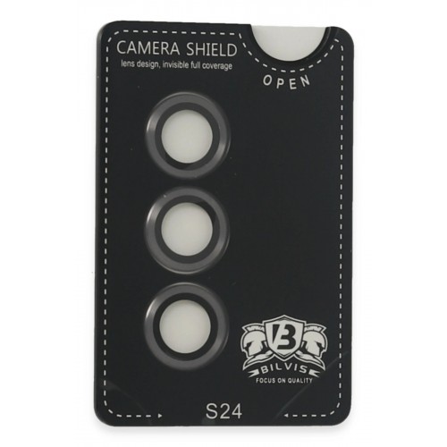 Samsung Galaxy S24 Bilvis Titan Kamera Lens - Titan Gri-(5796)