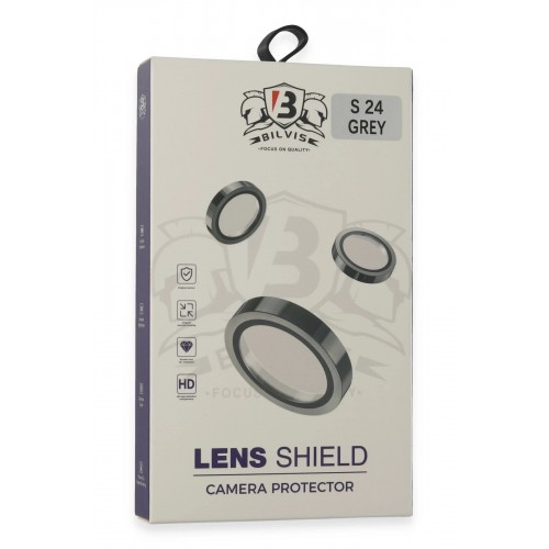Samsung Galaxy S24 Bilvis Titan Kamera Lens - Titan Gri-(5796)
