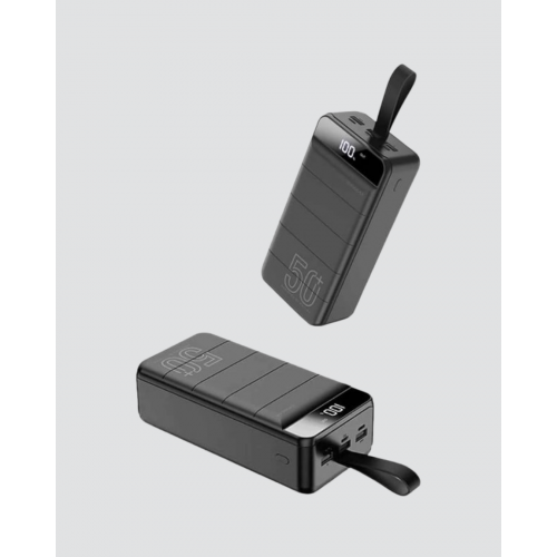 Tüm Cihazlarla Uyumlu 50.000 mAh Powerbank – Yüksek Kapasiteli LED Gösterge ve Akıllı Koruma Fonksiyonlu