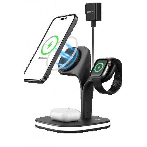 YM-UD22 Kablosuz Şarj Masaüstü Set - Siyah-(5796)