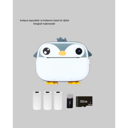 Termal Baskı Çocuk Kamerası HD Çekim USB Şarjlı Eğitici Oyuncak Termal Baskı Çocuk Kamerası HD Çekim USB Şarjlı Eğitici Oyuncak