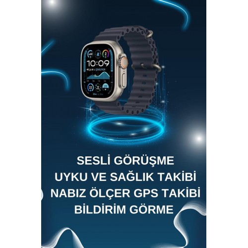 Akıllı Saat Bluetooth Bağlantılı NFC ve GPS Uyumlu Nabız Ölçer Sesli Görüşme
