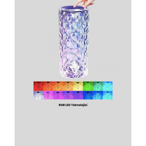 Kristal RGB LED Masa Lambası – Renkli Kumandalı Işık Dekoratif ve Enerji Tasarruflu Kristal RGB LED Masa Lambası – Renkli Kumandalı Işık Dekoratif ve Enerji Tasarruflu