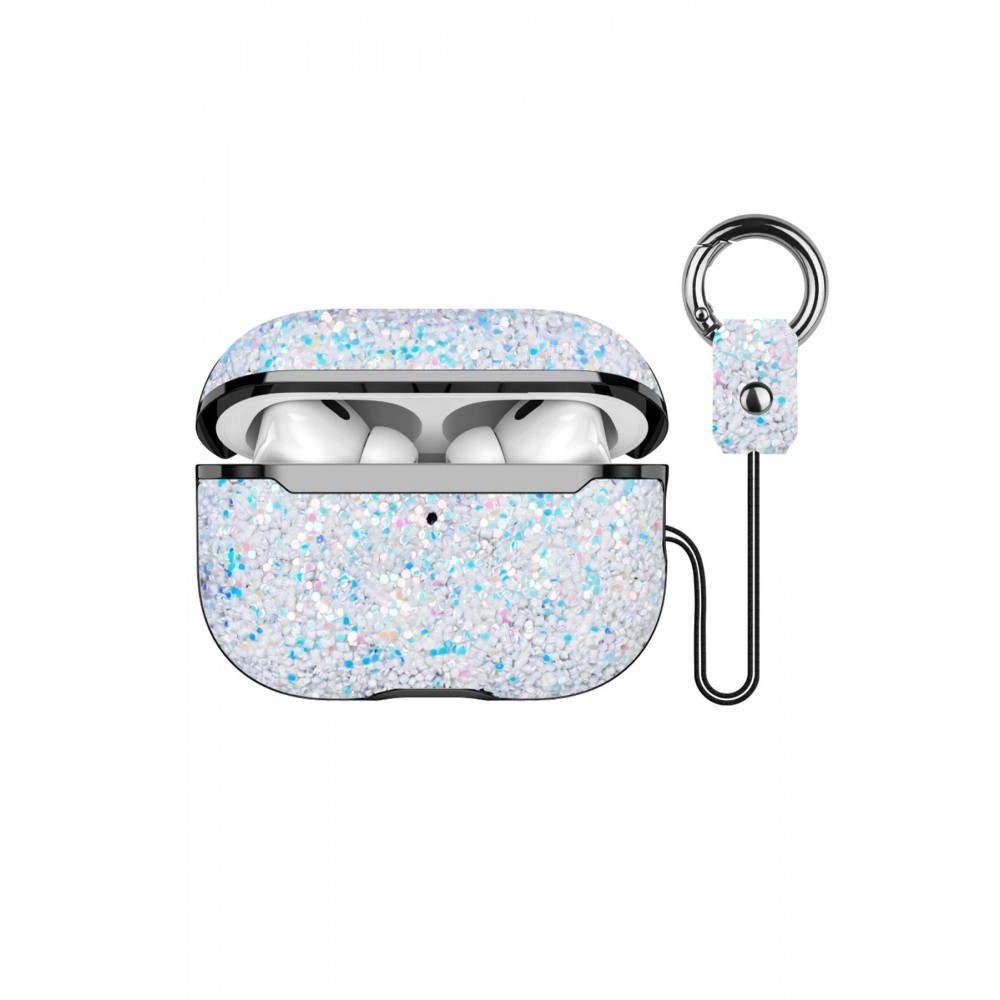 Airpods Pro 2 (2.nesil) Bright Simli Airpods Kapak - Gümüş-(5796)