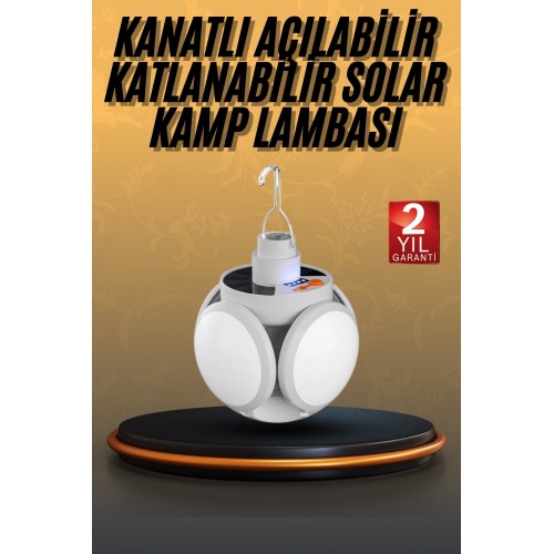 5 Kanatlı Bahçe Aydınlatma Led Askılı Solar Güneş Enerji Usb Sarjlı