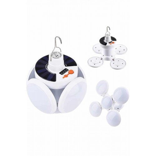 5 Kanatlı Bahçe Aydınlatma Led Askılı Solar Güneş Enerji Usb Sarjlı