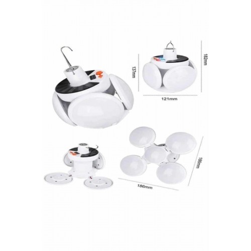 5 Kanatlı Bahçe Aydınlatma Led Askılı Solar Güneş Enerji Usb Sarjlı