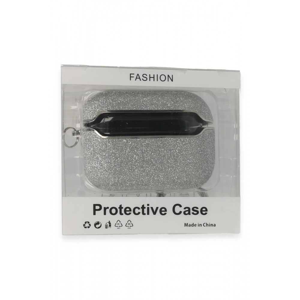 Airpods Pro 2 (2.nesil) Spell Simli Kılıf - Gümüş-(5796)