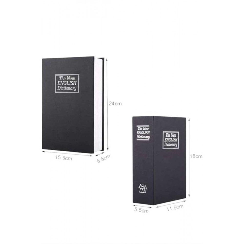 Büyük Boy Anahtarlı Kitap Görünümlü Gizli Kasa Çelik Kasa Altın Kasası