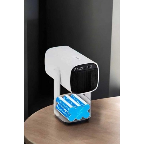 Akıllı Projeksiyon Powerbankli Taşınabilir Sinema Projektörü 4k HD Kaliteli