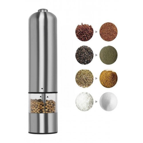 Işıklı Otomatik Tuz ve Karabiber Öğütücü Baharat Öğütücü