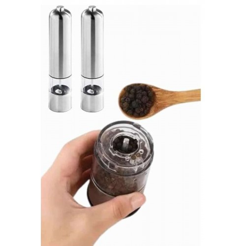 Işıklı Otomatik Tuz ve Karabiber Öğütücü Baharat Öğütücü