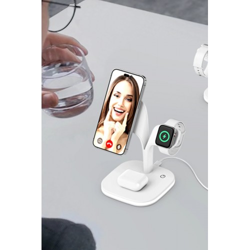 YM-UD22 Kablosuz Şarj Masaüstü Set - Beyaz-(5796)