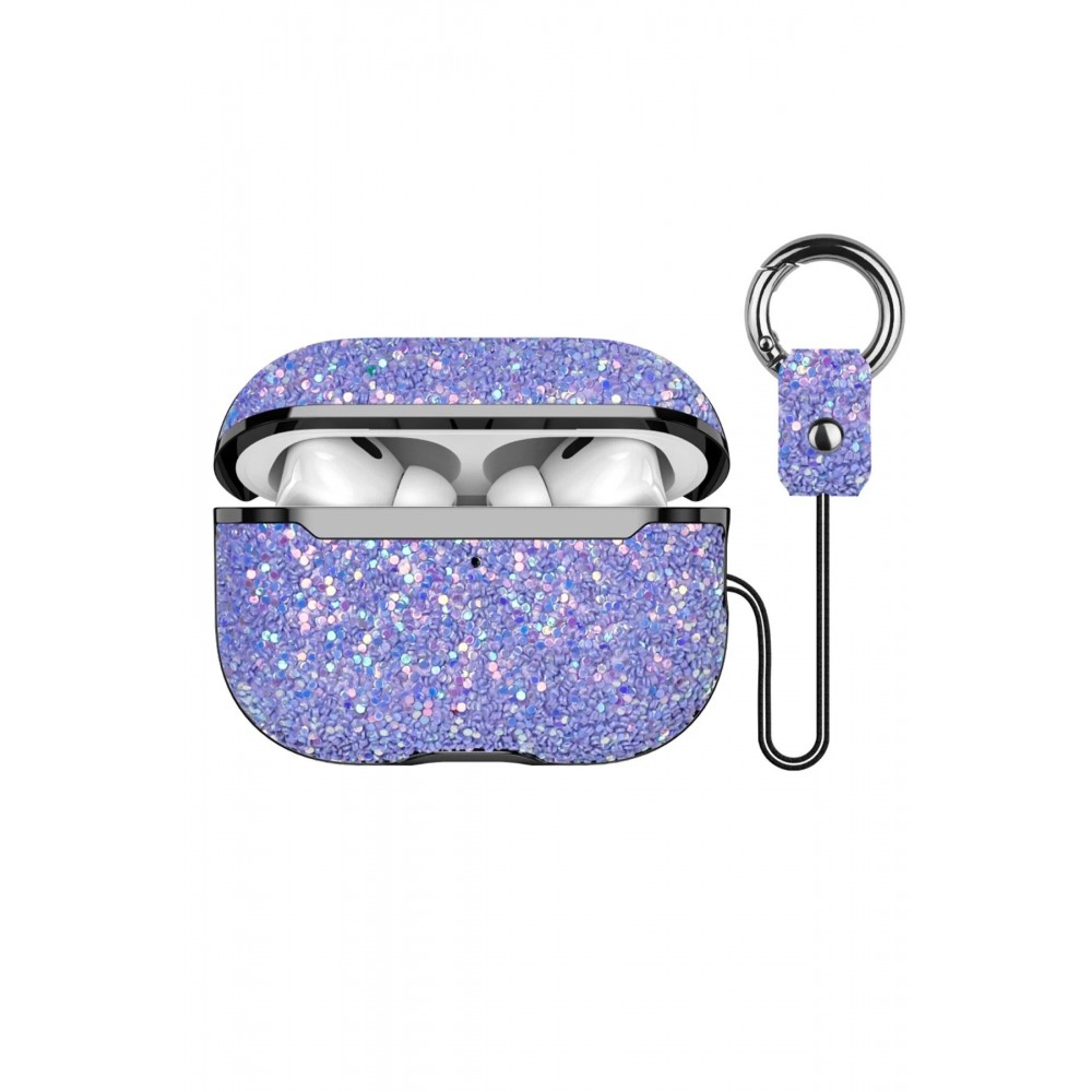 Airpods 3 (3.nesil) Bright Simli Airpods Kapak - Derin Mor-(5796)