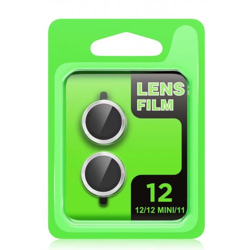 iPhone 12 Raze Metal Kamera Lens - Yeşil-(5796)