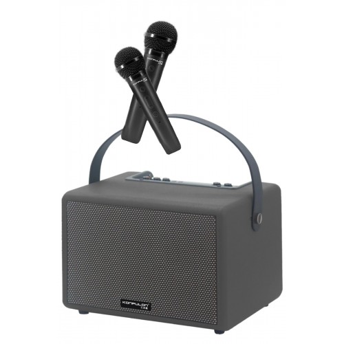 F32 2x50W Sürücülü 2 Adet Mikrofonlu BT 5.2 Kablosuz Hoparlör - Siyah-(5796)