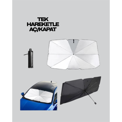 Kalın Kumaşlı Ön Cam Güneşliği – Solmaz Deforme Olmaz Uzun Ömürlü
