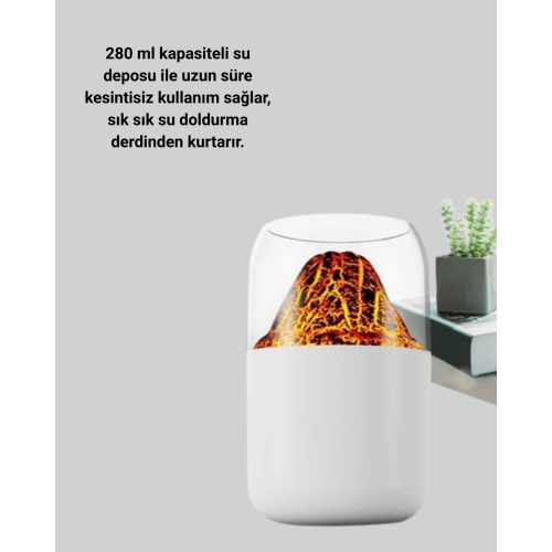USB Şarjlı Volkanik Tasarımlı Buhar Makinesi USB Şarjlı Volkanik Tasarımlı Buhar Makinesi