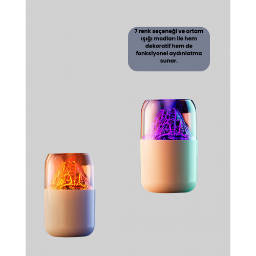 USB Şarjlı Volkanik Tasarımlı Buhar Makinesi USB Şarjlı Volkanik Tasarımlı Buhar Makinesi