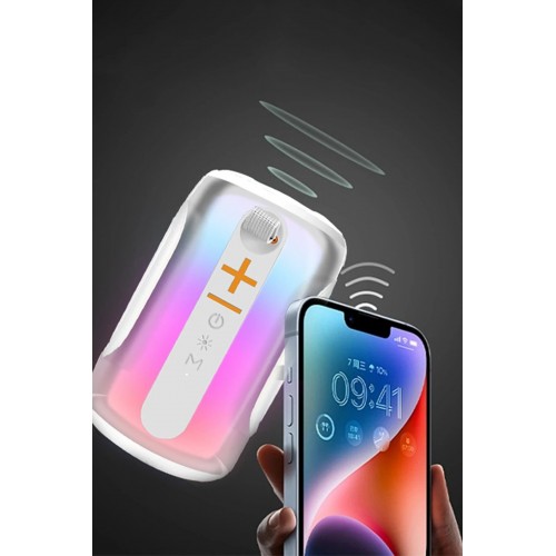 Pluse 8 RGB Kablosuz Hoparlör - Siyah-(5796)