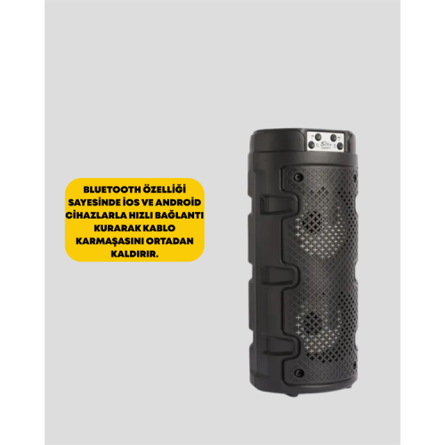 Kompakt Tasarım Yüksek Ses Performansı – Çoklu Giriş Seçenekli Kablosuz Hoparlör (Bluetooth USB SD Kart AUX) Kompakt Tasarım Yüksek Ses Performansı – Çoklu Giriş Seçenekli Kablosuz Hoparlör (Bluetooth USB SD Kart AUX)