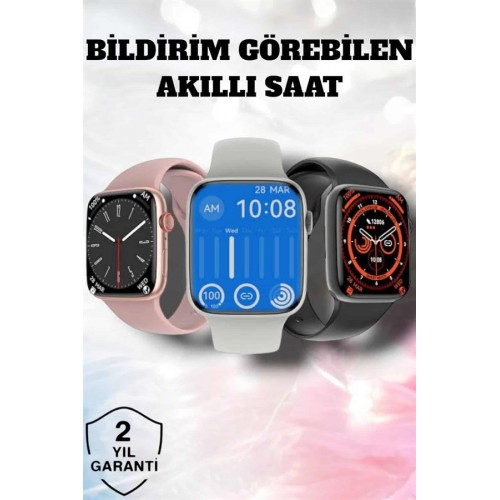Akıllı Saat Adım Sayar Kalp Atışı İzleme Dokunmatik Bluetooth Bağlantılı Akıllı Saat Adım Sayar Kalp Atışı İzleme Dokunmatik Bluetooth Bağlantılı