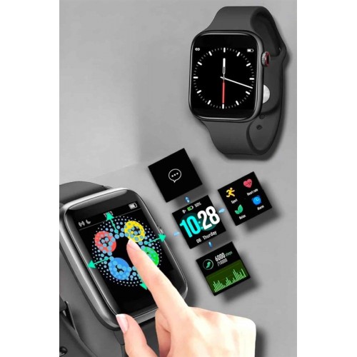 Akıllı Saat Adım Sayar Kalp Atışı İzleme Dokunmatik Bluetooth Bağlantılı Akıllı Saat Adım Sayar Kalp Atışı İzleme Dokunmatik Bluetooth Bağlantılı