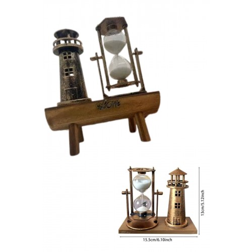 Hediyelik Eşya Retro Deniz Fenerli Kum Saati Ahşap Görünümlü Dekoratif Eşya Hediyelik Eşya Retro Deniz Fenerli Kum Saati Ahşap Görünümlü Dekoratif Eşya
