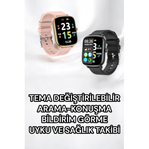 Titreşimli Sağlık Takipli Yeni Nesil Akıllı Saat  400mAh Batarya Kapasiteli