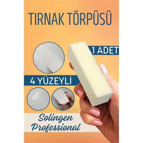 Turk Tırnak Törpü 4 Yüzey Blok Sünger Solingen Professional