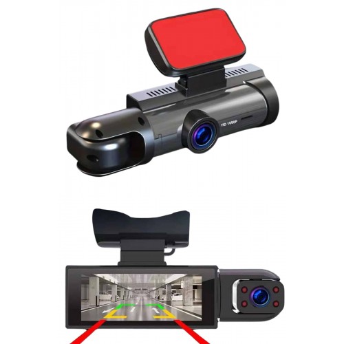 Araç Kamerası Black Box Çift Kameralı Ekranlı Full HD Sürüş Kamerası