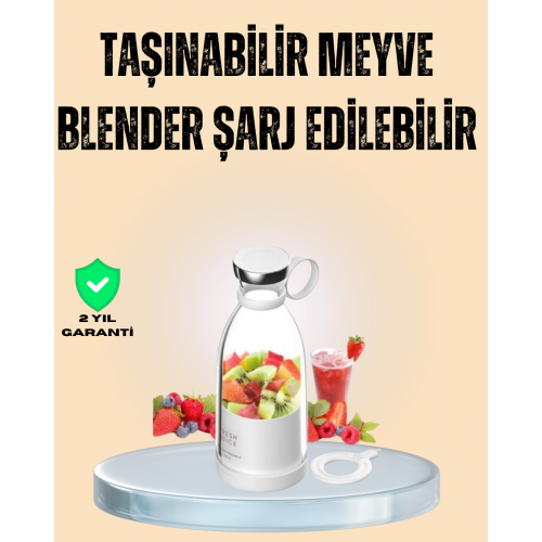 1200mAh Şarjlı Hafif ve Pratik Taşınabilir Blender