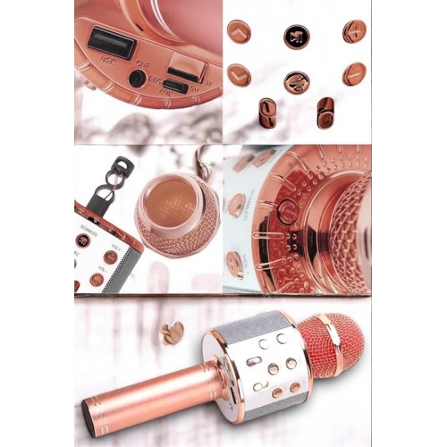 Kablosuz Bluetooth Karaoke Mikrofon USB ve AUX Girişli Yüksek Ses Kalitesi