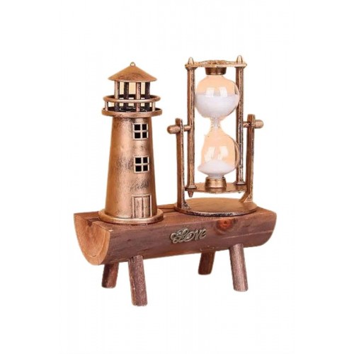 Hediyelik Kum Saati Retro Dekoratif Deniz Feneri Kum Saati