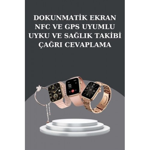 Kadınlara Özel Bileklik Hediyeli Akıllı Saat ve Dijital Göstergeli ANC Özellikli Bluetooth Kulaklık