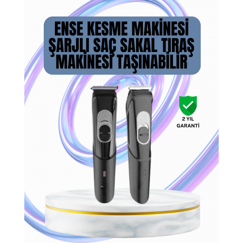 Ergonomik Tasarımlı 3 Taraklı Profesyonel Şarjlı Saç Sakal Tıraş Makinesi