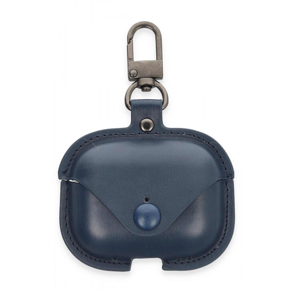 Airpods 3 (3.nesil) Çanta Deri Kılıf - Lacivert-(5796)