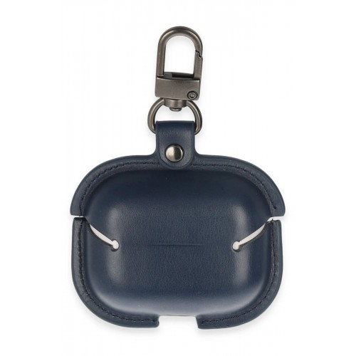 Airpods 3 (3.nesil) Çanta Deri Kılıf - Lacivert-(5796)